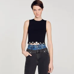 Sandro Paris Conjuntos-Top De Malha Recortada