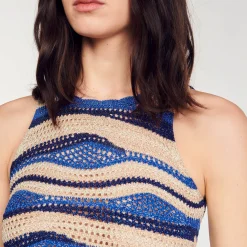 Sandro Paris Suéteres E Cardigans-Top De Malha Recortada