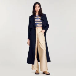 Sandro Paris Suéteres E Cardigans-Top De Malha Recortada