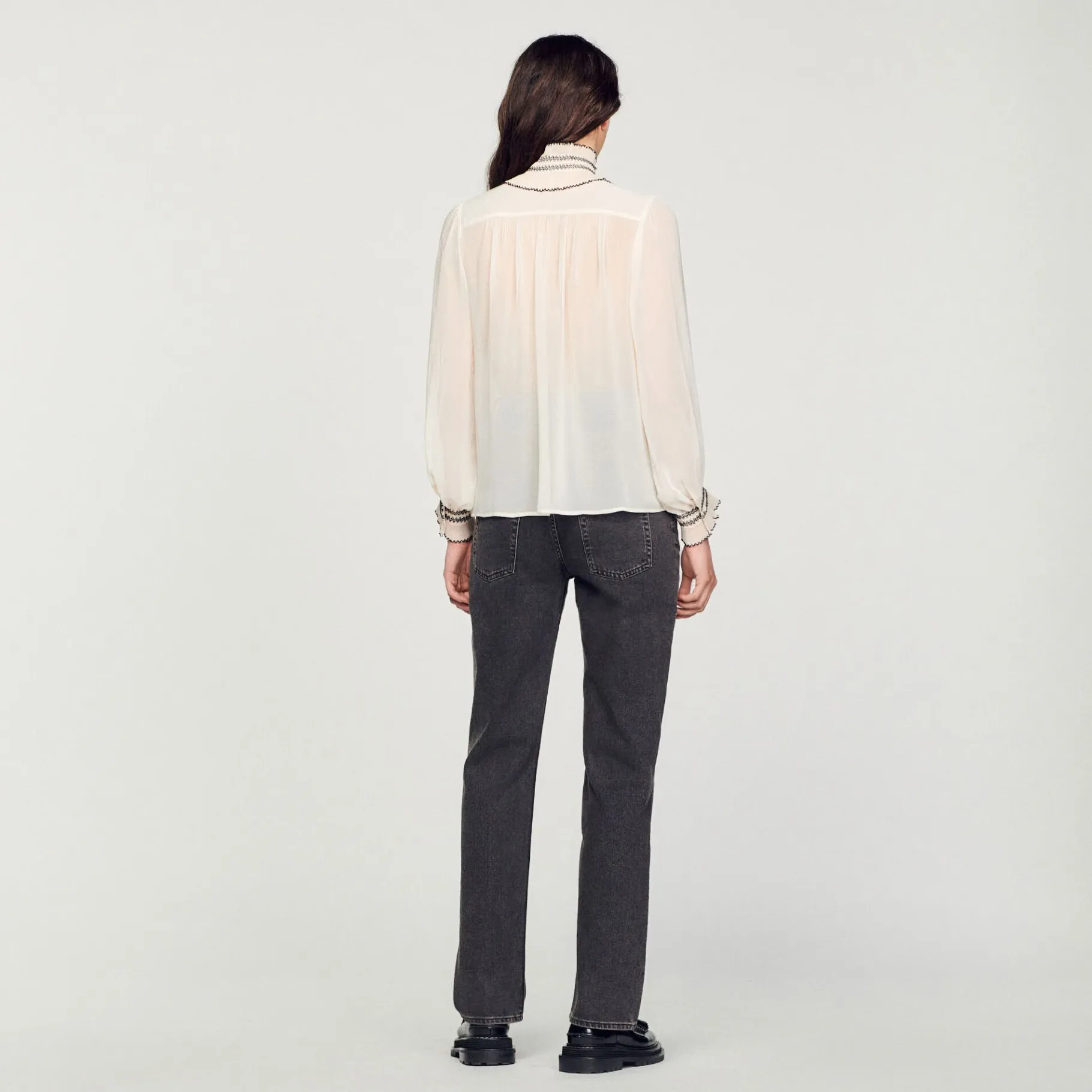 Sandro Paris Tops E Camisas-Top De Musselina