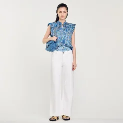 Sandro Paris Tops E Camisas-Top Estampado