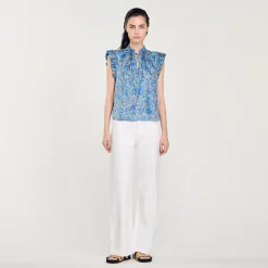 Sandro Paris Tops E Camisas-Top Estampado