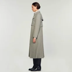 Sandro Paris Conjuntos-Trench Coat Houndstooth