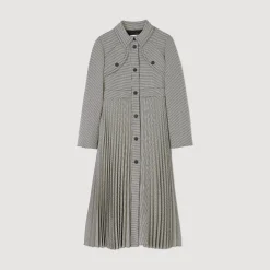 Sandro Paris Conjuntos-Trench Coat Houndstooth