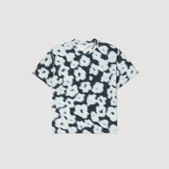 Sandro Paris Camisetas E Pólos-T-Shirt De Algodao Com Flores
