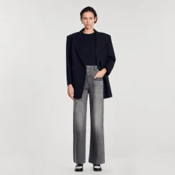 Sandro Paris Camisetas-T-Shirt Sem Mangas Com Bordado