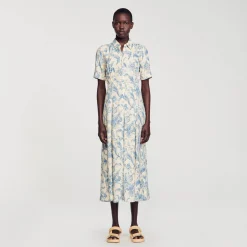 Sandro Paris Vestidos-Vestido Camisa Flor