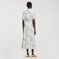 Sandro Paris Vestidos-Vestido Camisa Flor