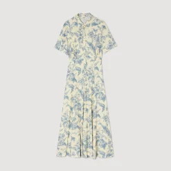 Sandro Paris Vestidos-Vestido Camisa Flor