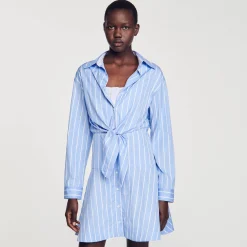 Sandro Paris Vestidos-Vestido Camisa Listrado Com No