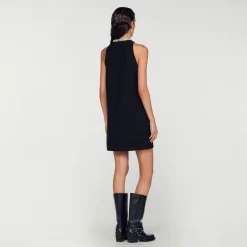 Sandro Paris Vestidos-Vestido Com Gola Com Joias