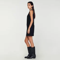 Sandro Paris Vestidos-Vestido Com Gola Com Joias