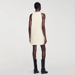 Sandro Paris Vestidos-Vestido Com Gola Com Joias