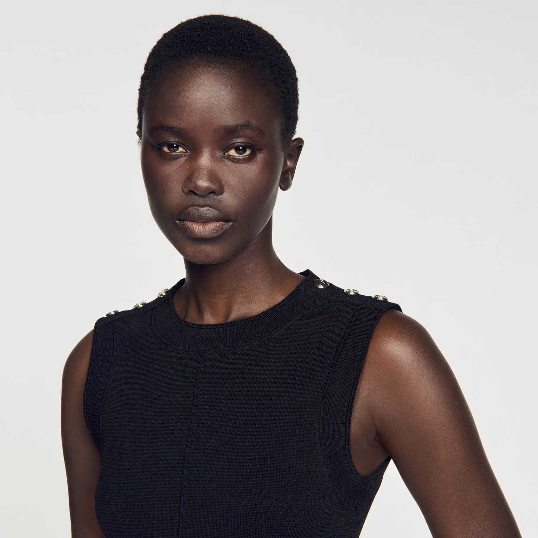 Sandro Paris Vestidos-Vestido Curto Bicolor