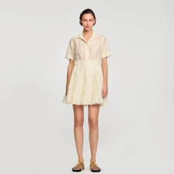 Sandro Paris Vestidos-Vestido Curto Com Babados