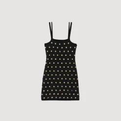 Sandro Paris Vestidos-Vestido Curto Com Borlas De Concha