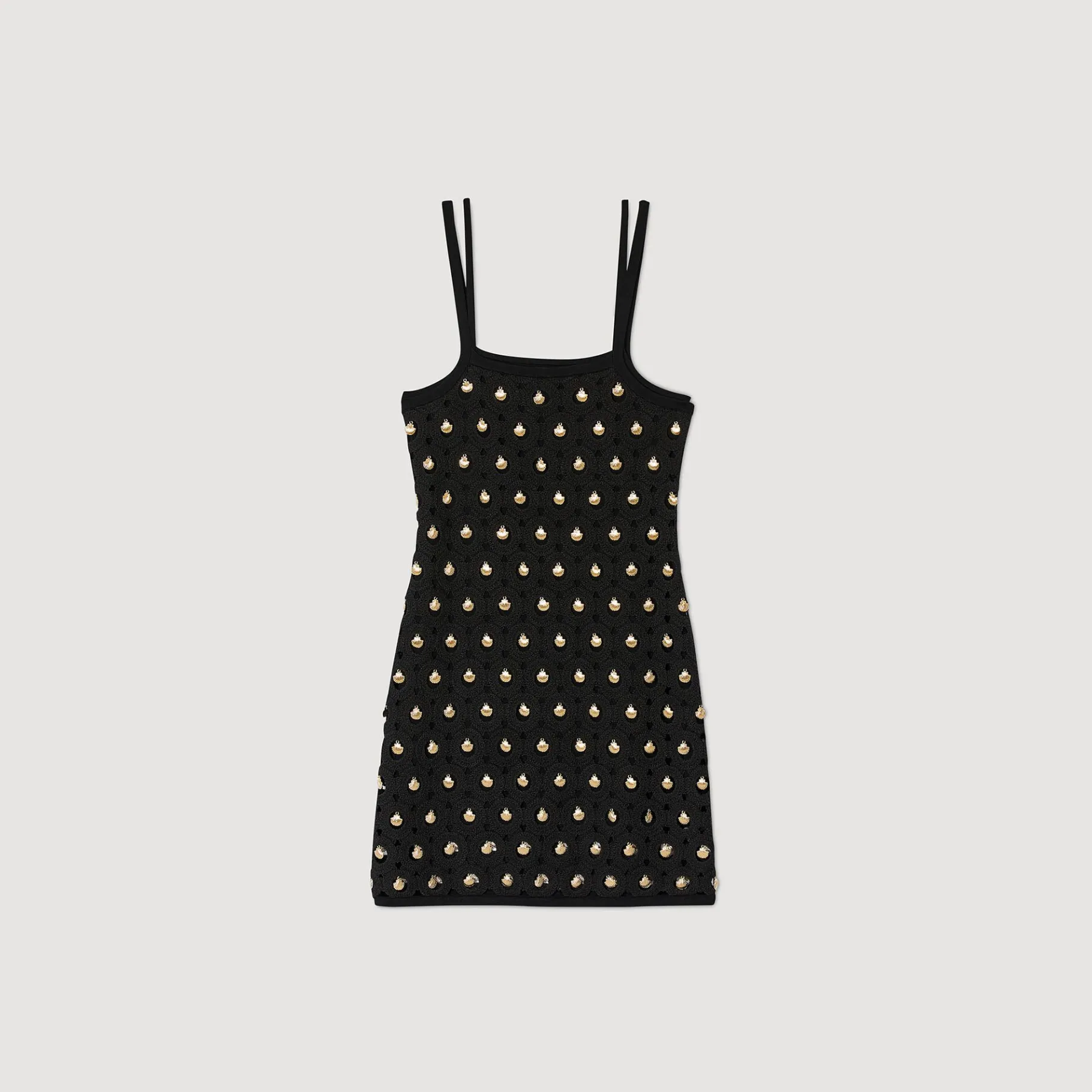 Sandro Paris Vestidos-Vestido Curto Com Borlas De Concha