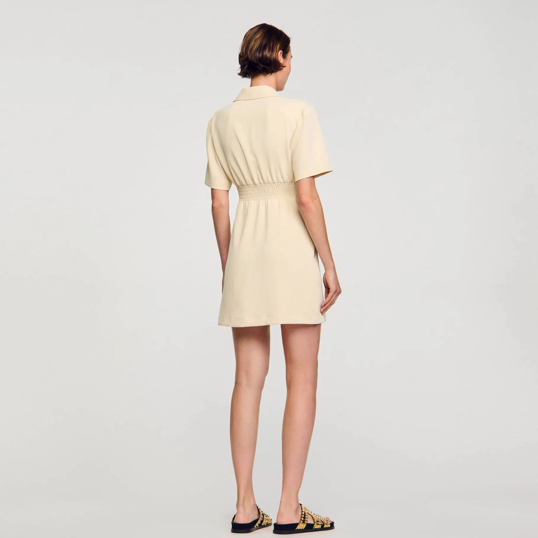 Sandro Paris Vestidos-Vestido Curto Com Botoes