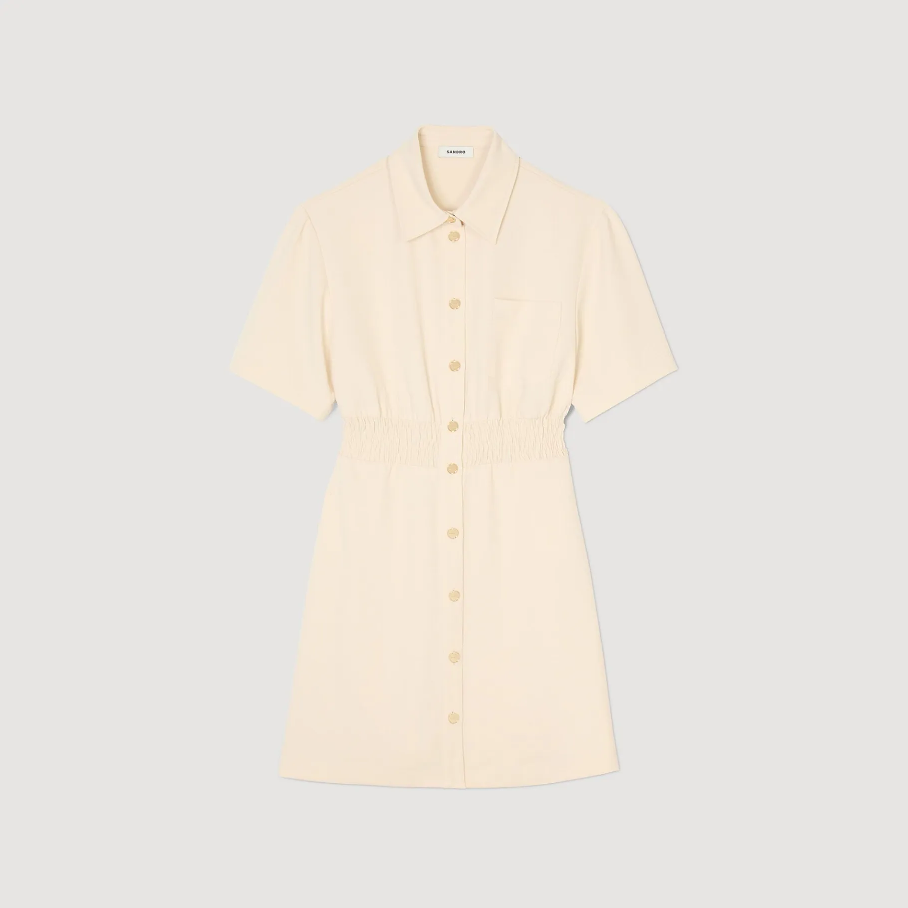 Sandro Paris Vestidos-Vestido Curto Com Botoes