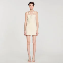 Sandro Paris Vestidos-Vestido Curto Com Detalhe De Perola