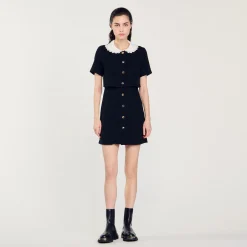 Sandro Paris Vestidos-Vestido Curto De Tweed