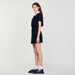 Sandro Paris Vestidos-Vestido Curto De Tweed