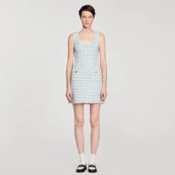 Sandro Paris Vestidos-Vestido Curto De Tweed