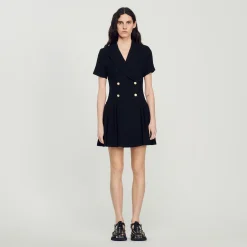 Sandro Paris Vestidos-Vestido Curto De Tweed