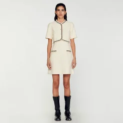Sandro Paris Vestidos-Vestido Curto De Tweed
