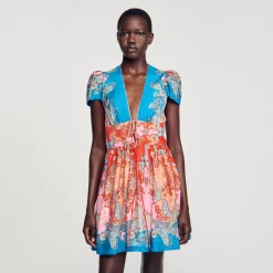 Sandro Paris Vestidos-Vestido Curto Estampado