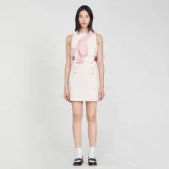 Sandro Paris Conjuntos-Vestido De Sarja Perfurado