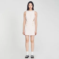 Sandro Paris Conjuntos-Vestido De Sarja Perfurado