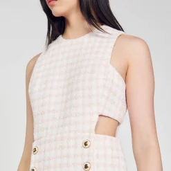 Sandro Paris Conjuntos-Vestido De Sarja Perfurado