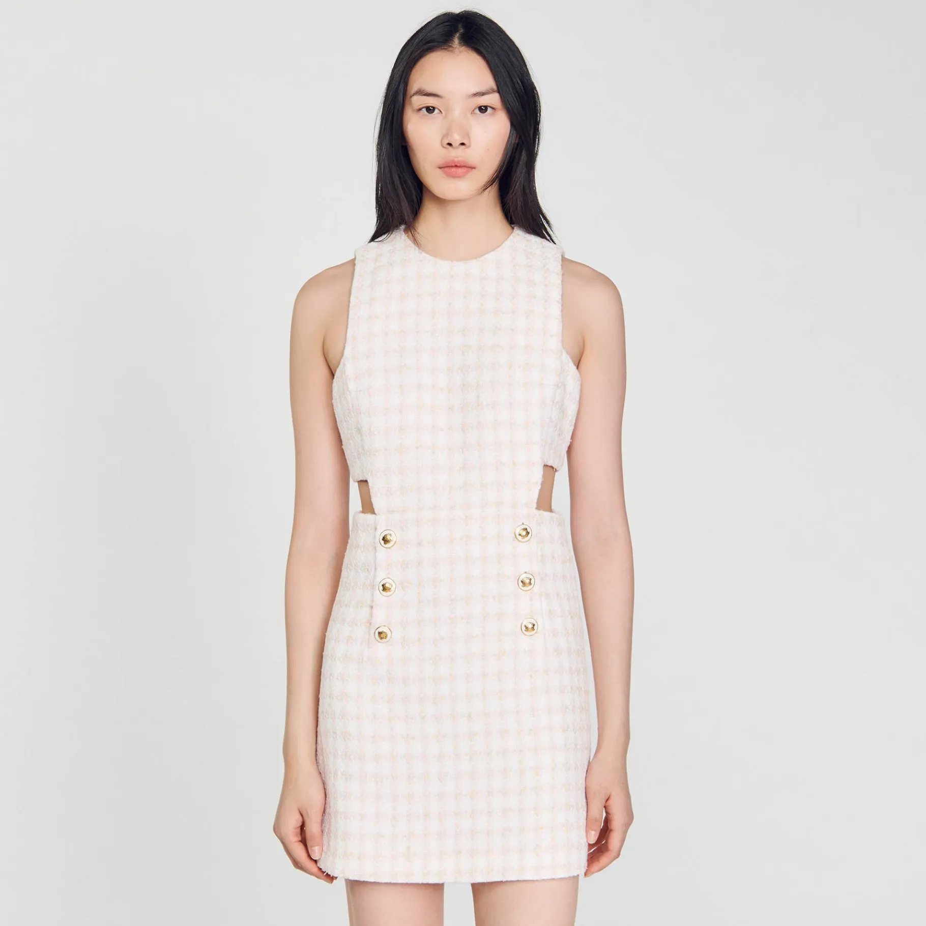 Sandro Paris Conjuntos-Vestido De Sarja Perfurado