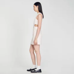 Sandro Paris Conjuntos-Vestido De Sarja Perfurado