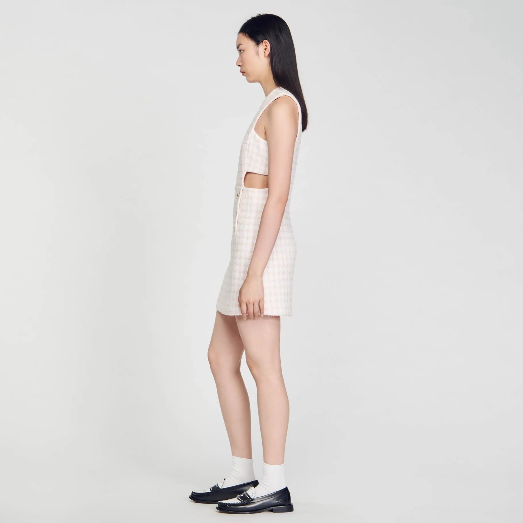 Sandro Paris Conjuntos-Vestido De Sarja Perfurado