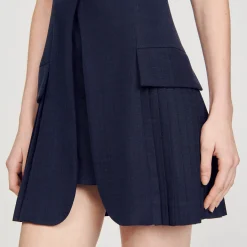 Sandro Paris Vestidos-Vestido De Terno Curto Plissado