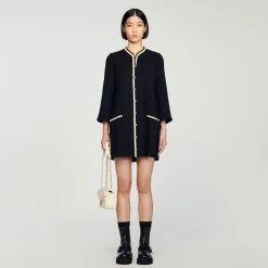Sandro Paris Vestidos-Vestido De Tweed