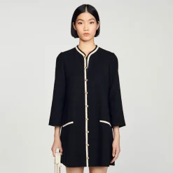 Sandro Paris Vestidos-Vestido De Tweed
