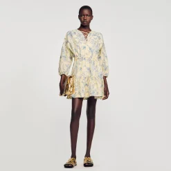 Sandro Paris Vestidos-Vestido Estampado De Flores