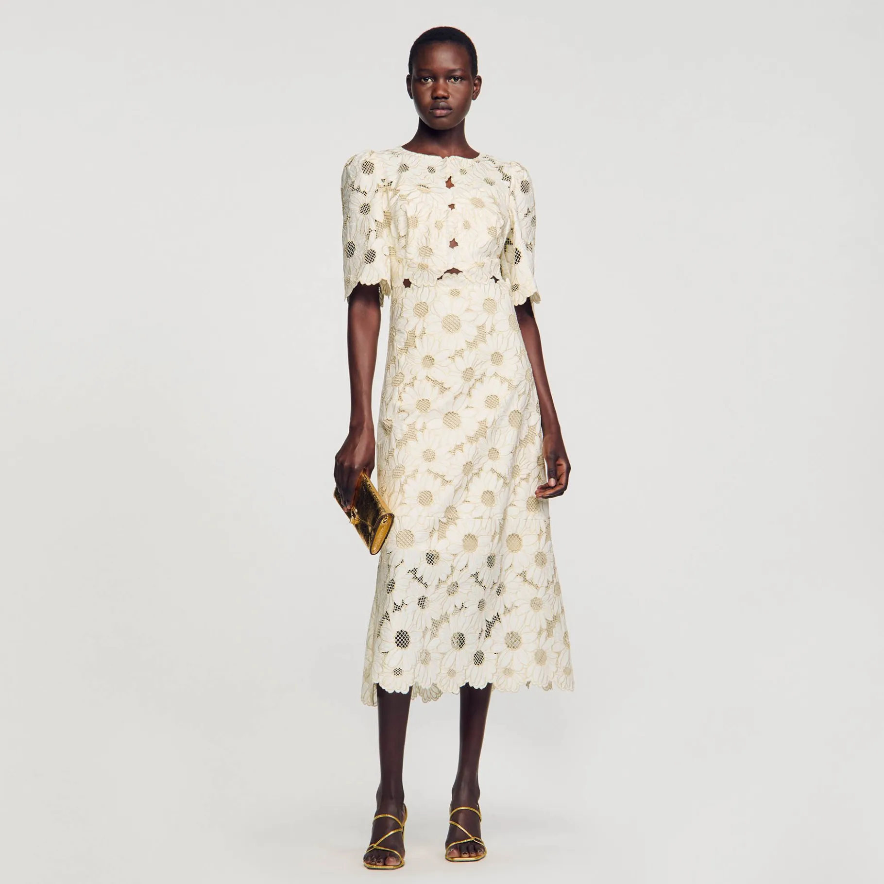 Sandro Paris Vestidos-Vestido Longo Bordado