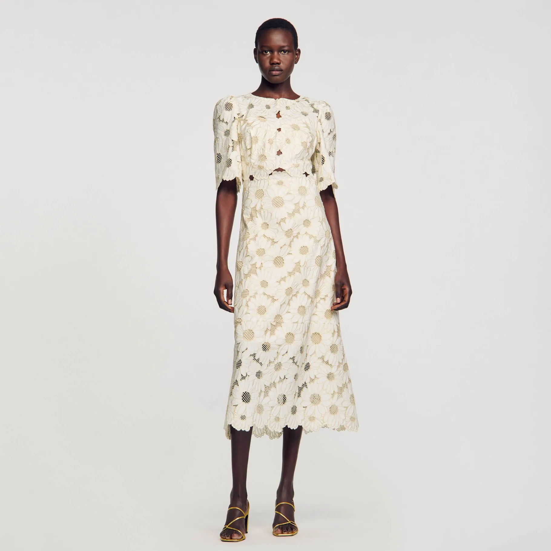 Sandro Paris Vestidos-Vestido Longo Bordado