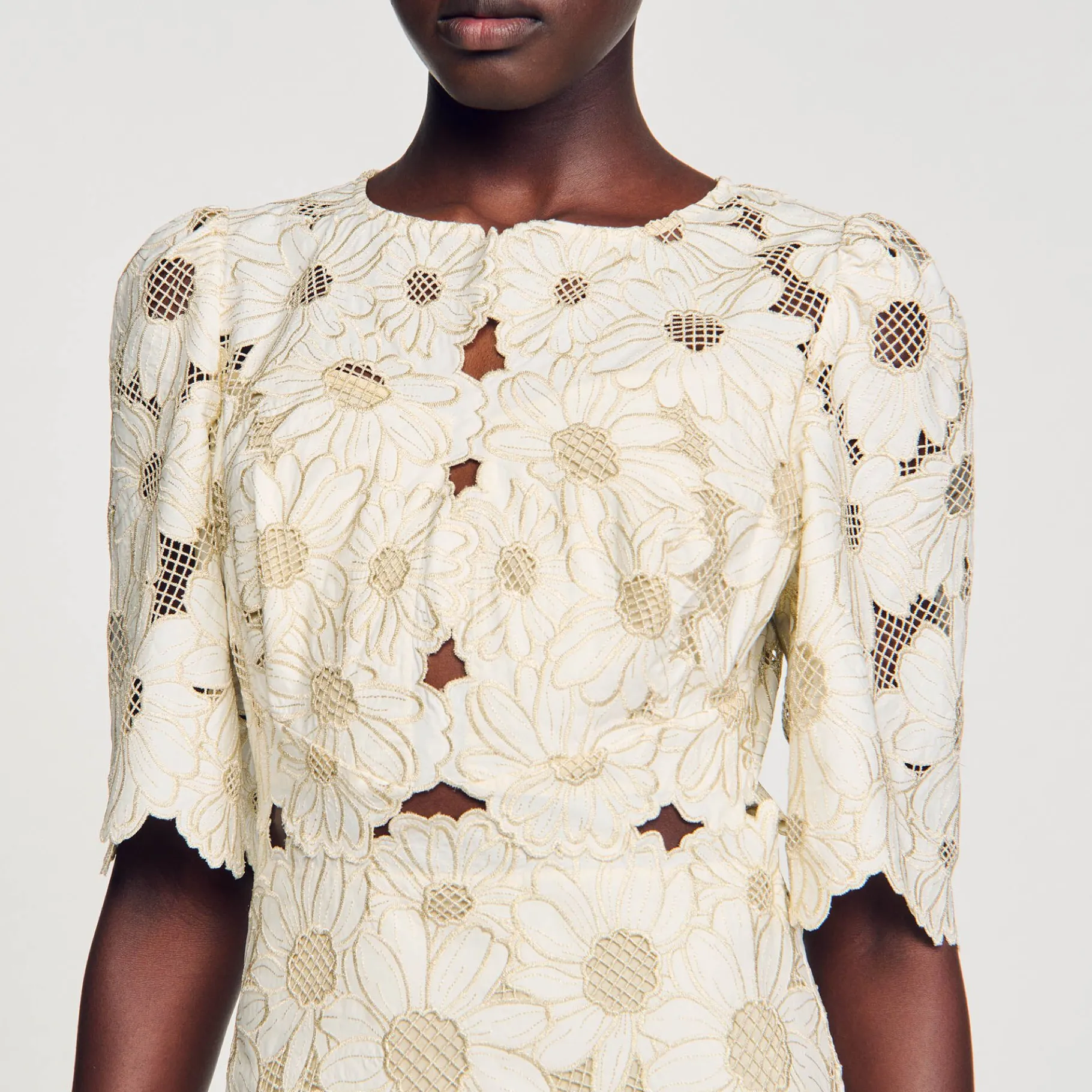 Sandro Paris Vestidos-Vestido Longo Bordado