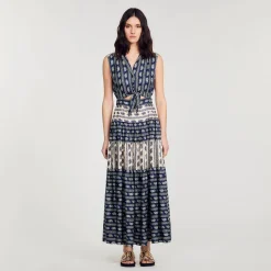 Sandro Paris Vestidos-Vestido Longo Com Estampa Paisley
