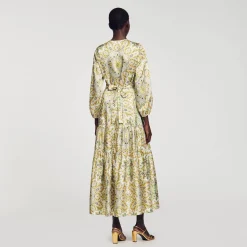 Sandro Paris Vestidos-Vestido Longo Com Estampa De Lenco