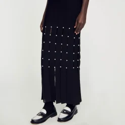 Sandro Paris Vestidos-Vestido Longo Com Franjas