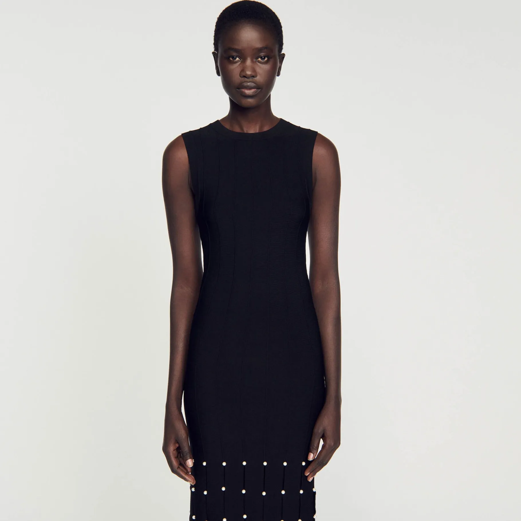 Sandro Paris Vestidos-Vestido Longo Com Franjas