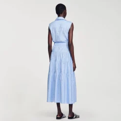 Sandro Paris Vestidos-Vestido Longo Com No E Strass