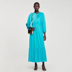 Sandro Paris Vestidos-Vestido Longo De Cetim