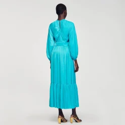 Sandro Paris Vestidos-Vestido Longo De Cetim